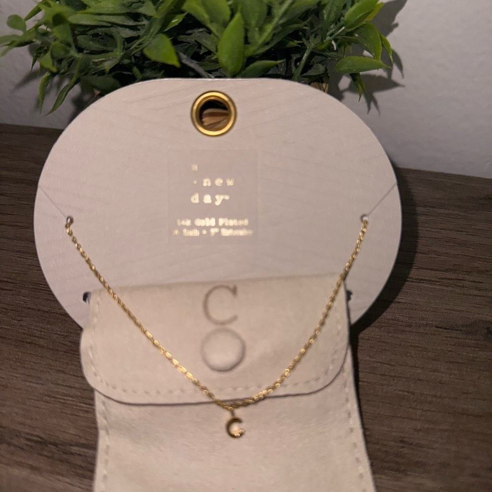 a new day Gold-Plated Necklace with C Charm - Picture 3 of 3